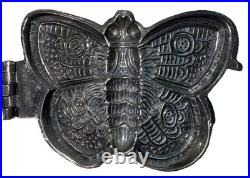 Antique Pewter S & C CO BUTTERFLY ICE CREAM / CHOCOLATE Mold #181