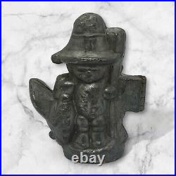 Antique Pilgrim Turkey #M1208 Pewter Chocolate Candy Ice Cream Mold