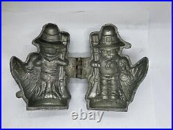 Antique Pilgrim Turkey #M1208 Pewter Chocolate Candy Ice Cream Mold