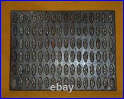 Antique Professional Chocolate Leaf Mold Stamped H Lerche Vienna Candy Plaque