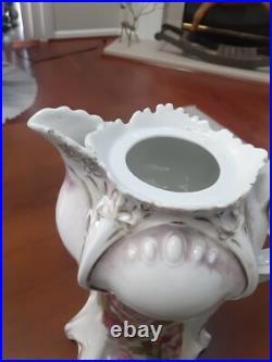 Antique R. S. Prussia Red Mark Chocolate Pot Mold 643 White Red Pink Roses Antique R. S. Prussia Red Mark Chocolate Pot Mold 643 White Red Pink Roses
