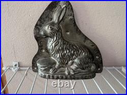 Antique Rabbit Chocolate Mold Early 20th Century Tin Stamped 15