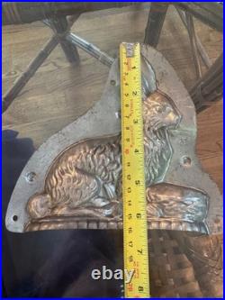 Antique Rabbit Chocolate Mold Early 20th Century Tin Stamped 15