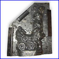 Antique Rabbit Chocolate Mold With Pram American Chocolate Mould Co or French