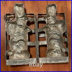 Antique Rabbit With Basket Chocolate/candy Mold