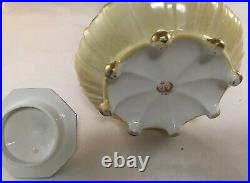 Antique Rs Prussia Porcelain Chocolate Pot Ball Footed Mold 632 Poppies Panels