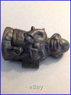 Antique S. B. & S. Co. Pewter Yellow Kid Comic Figure Outcault Chocolate Mold