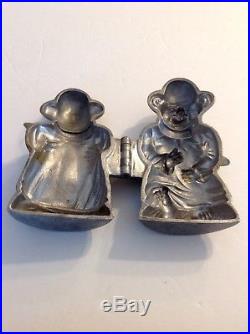 Antique S. B. & S. Co. Pewter Yellow Kid Comic Figure Outcault Chocolate Mold
