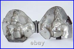 Antique SANTA / Père Noël RIDING DONKEY Chocolate Mold