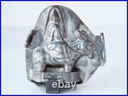 Antique SANTA / Père Noël RIDING DONKEY Chocolate Mold