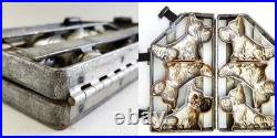Antique SCOTTIE DOG CHOCOLATE heavy MOLD metal double-sided commercial mould