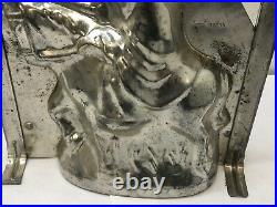 Antique Santa Claus On Donkey 8.5 Chocolate Mold Ges. Gesch. Vintage Rare