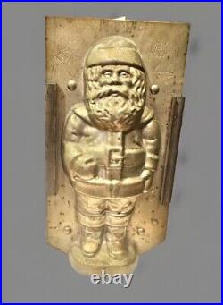 Antique Santa Clause Solid Silver & Nickel RARE 7 Chocolate Mold stamped 44 B-M