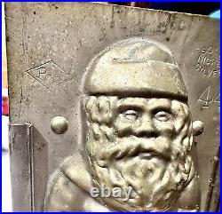 Antique Santa Clause Solid Silver & Nickel RARE 7 Chocolate Mold stamped 44 B-M