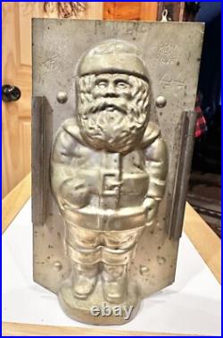 Antique Santa Clause Solid Silver & Nickel RARE 7 Chocolate Mold stamped 44 B-M