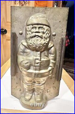 Antique Santa Clause Solid Silver & Nickel RARE 7 Chocolate Mold stamped 44 B-M