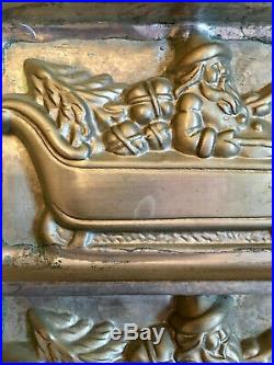 Antique Santa In Sleigh With Reindeer Chocolate Mold