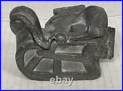 Antique Sleigh #494 Pewter Chocolate Candy Ice Cream Mold Rare