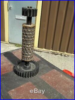 Antique Solid Brass Chocolate Press, Mould, Wheel To Make Into Lamp 5.5kg