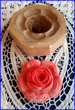 Antique Springerle Chocolate Marzipan Cookie Mold ROSE BLOSSOM by Keinke Germany
