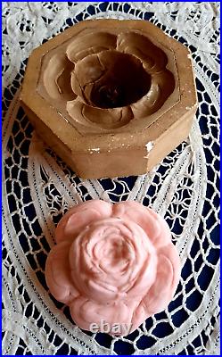 Antique Springerle Chocolate Marzipan Cookie Mold ROSE BLOSSOM by Keinke Germany