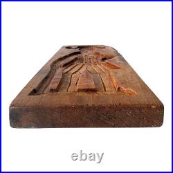 Antique Springerle Folk Art Figural Hand-Carved Wooden Cookie Mold Antique Springerle Folk Art Figural Hand-Carved Wooden Cookie Mold