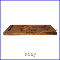 Antique Springerle Folk Art Figural Hand-Carved Wooden Cookie Mold Antique Springerle Folk Art Figural Hand-Carved Wooden Cookie Mold