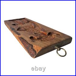 Antique Springerle Folk Art Figural Hand-Carved Wooden Cookie Mold Antique Springerle Folk Art Figural Hand-Carved Wooden Cookie Mold