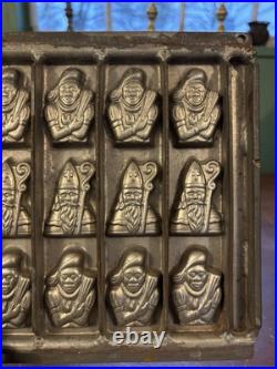Antique St. Nicholas & Black Peter Christmas Chocolate Mold