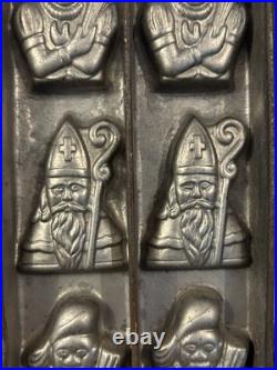 Antique St. Nicholas & Black Peter Christmas Chocolate Mold