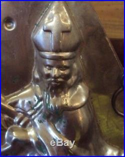 Antique St. Nick On Horse-santa Chocolate Mold With Clip