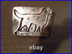 Antique Stamped G. R. Laderach Chocolate Mold Beautiful Dog Measures 7 X 5 X 2.5