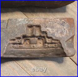 Antique Thomas Mills & Bro Cast Battleship Boat Candy Chocolate Mold #256 9x1.5