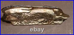 Antique Tin Anton Reiche Rabbit in Grass Chocolate Candy Mold High Detail Design