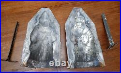 Antique Tin Santa Belsnickel Christmas Chocolate Mold