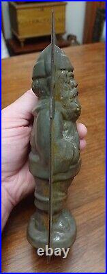 Antique Tin Santa Belsnickel Christmas Chocolate Mold 7 1/8 Tall