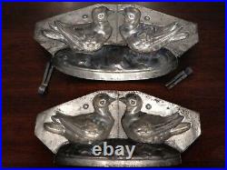 Antique Two Love Doves Chocolate Mold Pre-WWII
