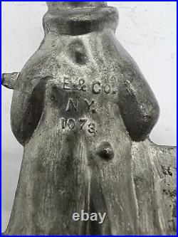 Antique Uncle Sam Pewter Chocolate Candy Ice Cream Mold #1073 Rare