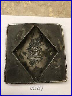 Antique VTG Metal Chocolate Candy Soap Molds Set of 4 Victorian Japan Cards Lot