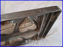Antique Valentine Hearts Chocolate Mold, Solid Steel Heavy Industrial Candy Mold