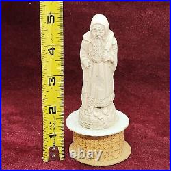 Antique Victorian Christmas Belsnickle Santa Candy Container Pipe Clay Early1900