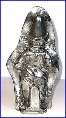 Antique Vintage ANTON REICHE CLOWN WITH HAND ON HEART Chocolate Mold. 7.5