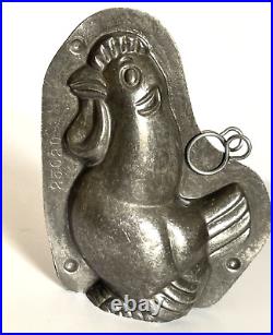 Antique Vintage ANTON REICHE ROOSTER STANDING STYLIZED Chocolate Mold. 5.5