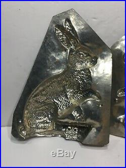 Antique Vintage Bunny Rabbit Chocolate Mold. Huge 13tall. American Mold
