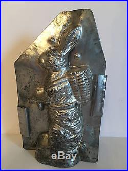 Antique Vintage Bunny Rabbit Chocolate Mold. Huge 8 1/2 Tall. American Mold