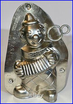 Antique Vintage CLOWN PLAYING ACCORDIAN CHOCOLATE MOLD. TILBURG, HOLLAND