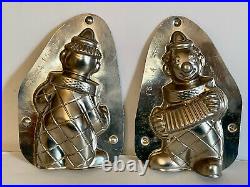 Antique Vintage CLOWN PLAYING ACCORDIAN CHOCOLATE MOLD. TILBURG, HOLLAND