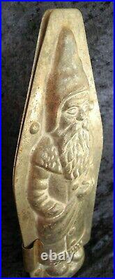Antique Vintage Chocolate Candy Mold Standing Father Christmas / Santa-clause