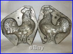 Antique Vintage Chocolate Metal Mold Chicken 8 Rooster Country Farmhouse Decor