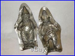 Antique Vintage Chocolate Metal Mold REICHE Rare Circus Clowns Harlequin Jester